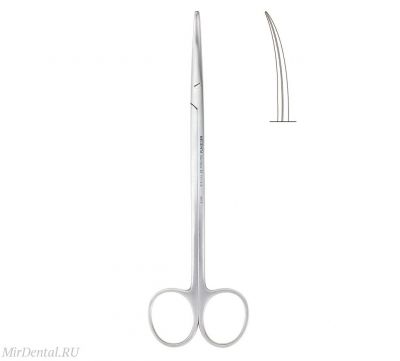 Ножницы изогнутые Metzenbaum Delicate 18 см (тупоконечные) Medenta-Instruments Co (Пакистан)