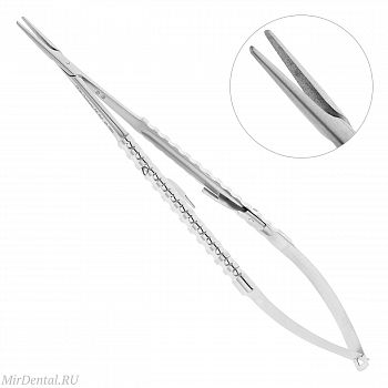 Иглодержатель хирургический прямой Micro-Nadelhalter , 18 см, 40-95D*