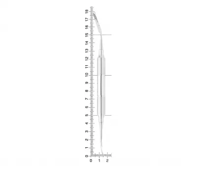 Распатор Prichard, ручка DELUXE,  диаметр 10 мм, 4,0 мм, 40-22* HLW Dental (Германия)