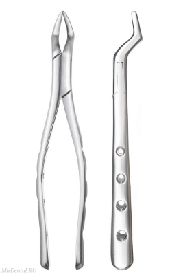 Щипцы для экстракции корней верхних премоляров и моляров 110-033-32A-HL Medenta-Instruments (Пакистан)  110-033-32A-HL
