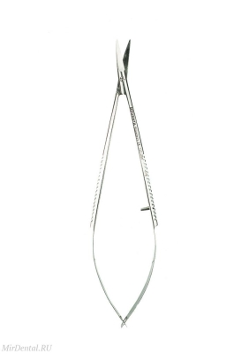 Ножницы микрохирургические изогнутые по плоскости Castroviejo 15см Medenta-Instruments (Пакистан)  131-259-P