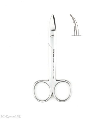 Ножницы изогнутые по плоскости Beebee 10 см, 131-269-P Medenta-Instruments (Пакистан)  131-269-P